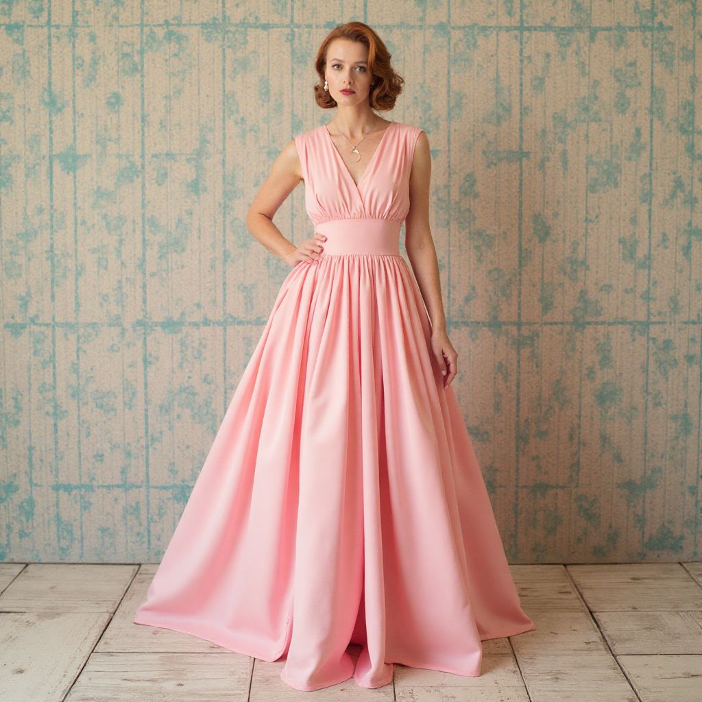 Pastel colored vintage-inspired dress